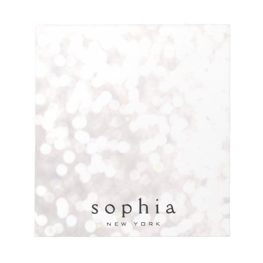 Bokeh Glitter Notitieblok (Voorkant)