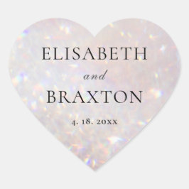 Bokeh Glitter Sparkle Pearl Wedding Hart Sticker