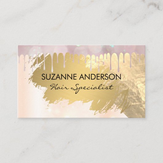 Bokeh Glow Drip | Goudolie Visitekaartje (Voorkant)