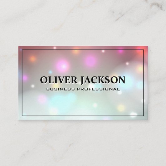 Bokeh Glow | Magische achtergrond Visitekaartje (Voorkant)
