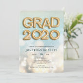Bokeh Gold Foil Afstudeerder 2020 Kaart (Staand voorkant)