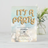 Bokeh Gold Foil ballontype Birthday Kaart (Staand voorkant)