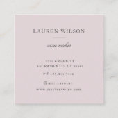 bokeh gold glitter iridescent square visitekaartje (Achterkant)