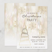 Bokeh Gold sneeuwvlokken corporate kerstfeest Kaart (Voorkant / Achterkant)