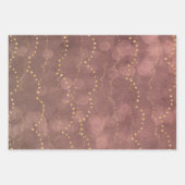 Bokeh Golden Lights kerstfeestdag Inpakpapier Vel (Voorkant 3)