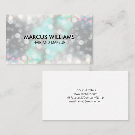 Bokeh Hair en make-up Visitekaartje (Voorkant / Achterkant)