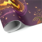 Bokeh Halloween | Glowende Jack-O'-Lantern (2) Cadeaupapier (Rol Hoek)