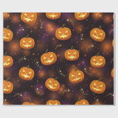 Bokeh Halloween | Glowende Jack-O’ Lantern (4) Cadeaupapier (Vlak)