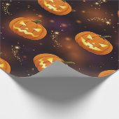 Bokeh Halloween | Glowende Jack-O’ Lantern (4) Cadeaupapier (Hoek)