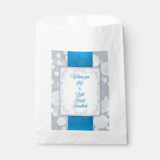 Bokeh Hanukkah Bedankzakje (Voorkant)