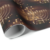 🕎 Bokeh Hanukkah Menorah Cadeaupapier (Rol Hoek)