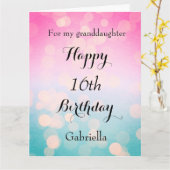 Bokeh Happy 16e Verjaardag Kleindochter Kaart (Gele Bloem)