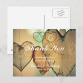 Bokeh Harten Bedankkaart Briefkaart (Voorkant / Achterkant)