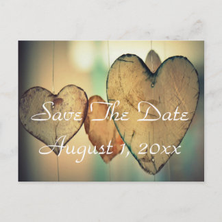 Bokeh Harten Save The Date Aankondigingskaart