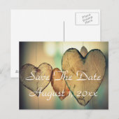 Bokeh Harten Save The Date Aankondigingskaart (Voorkant / Achterkant)