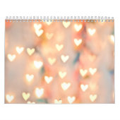 Bokeh Heart Twinking Lights Glittery Pink Shimmer Kalender (Hoes)