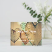 Bokeh Hearts bedankkaartje Briefkaart (Staand voorkant)