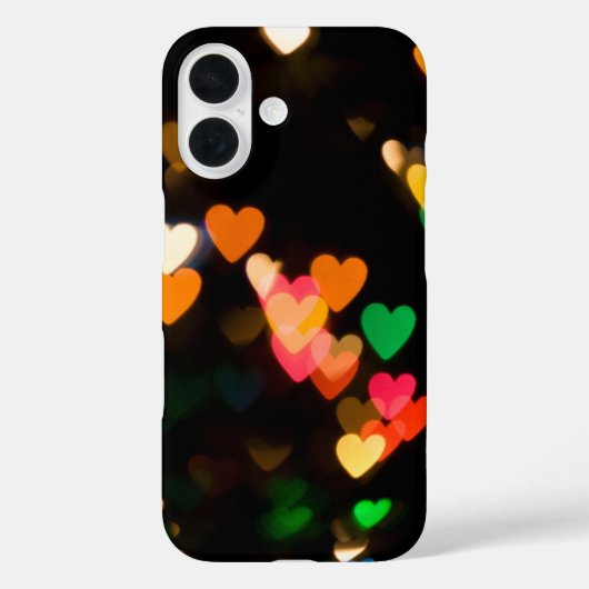 Bokeh Hearts op zwart Case-Mate iPhone Case (Achterkant)