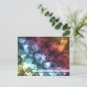 Bokeh Hearts Valentijn Briefkaart (Staand voorkant)