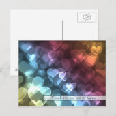 Bokeh Hearts Valentijn Briefkaart (Voorkant / Achterkant)