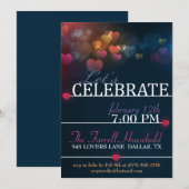 Bokeh Hearts valentijn Love Party Invite Kaart (Voorkant / Achterkant)
