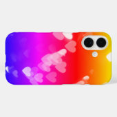 Bokeh Hearts voor Neon Gradient Rainbow Case-Mate iPhone Case (Achterkant (horizontaal))