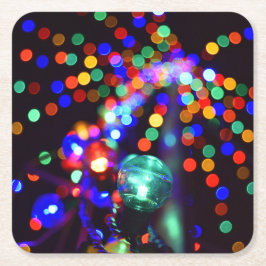 Bokeh Holiday Lights Paper Onderzetter