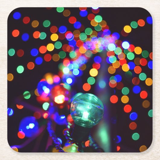 Bokeh Holiday Lights Paper Onderzetter (Voorkant)