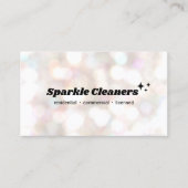 Bokeh House Cleaner Service Stars Visitekaartje (Voorkant)