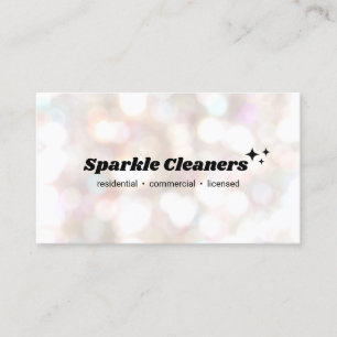 Bokeh House Cleaner Service Stars Visitekaartje