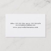 Bokeh in foto van bladeren en piket hek visitekaartje (Achterkant)