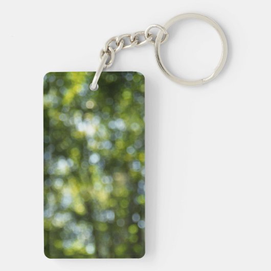 Bokeh in het voorjaar Acryl Sleutelhanger (achterkant)