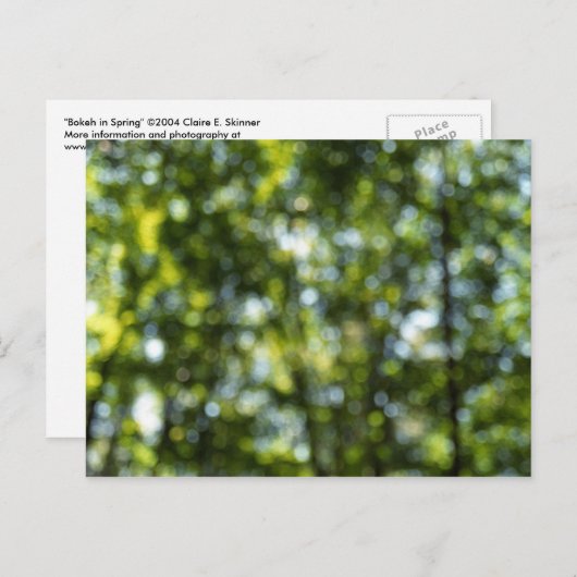 Bokeh in het voorjaar briefkaart (Voorkant / Achterkant)