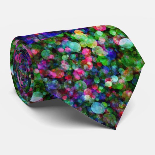 Bokeh Kerstlichtjes Pret Vakantie Stropdas (Opgerold)