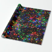 Bokeh Kerstverlichting Blurry Shimmer Lens Flare Cadeaupapier (Uitgerold)