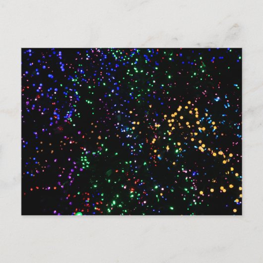 Bokeh kerstverlichting briefkaart (Voorkant)