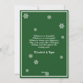 Bokeh Kerstverlichting Sneeuwvlokken Foto Feestdagenkaart (Achterkant)