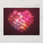 Bokeh-lampjes-hart-vorm-Vector-achtergrond BOKEH L Briefkaart (Voorkant)