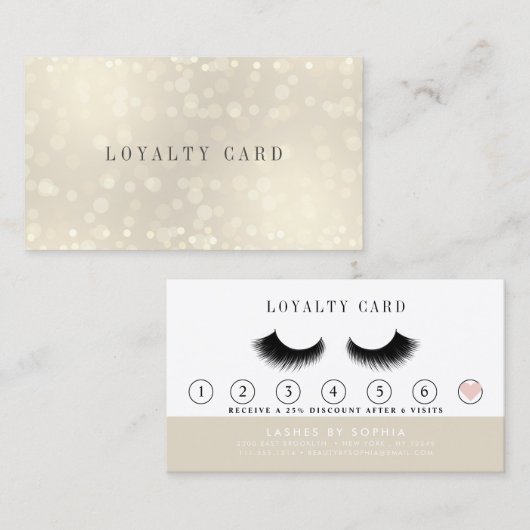 Bokeh Lashes Brow Makeup Artist Klantenkaartje (Voorkant / Achterkant)