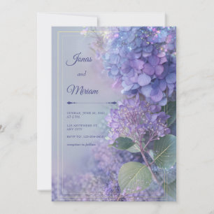 Bokeh Lavender Hortensia Ethereal Gouden Lijst Kaart