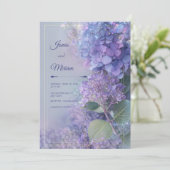 Bokeh Lavender Hydrangea Ethereal Gold Frame Kaart (Staand voorkant)