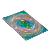 Bokeh licht, schitterende vervaagde spotlights op  notitieboek (Rechterzijde)