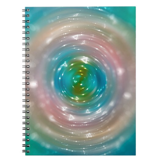 Bokeh licht, schitterende vervaagde spotlights op  notitieboek (Voorkant)