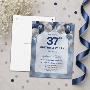 Bokeh Lichten 37e Glitterballonnen Verjaardagsfees Briefkaart