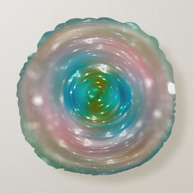 Bokeh light, het schijnen van blur vleklichten op  rond kussen (Voorkant)