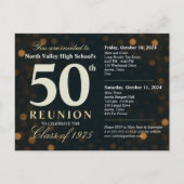 Bokeh Lights 50th High School Reunion 2 Day Event Briefkaart (Voorkant)