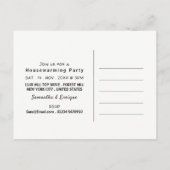 Bokeh Lights, Blue Spot Housewarming Party Invite Uitnodiging Briefkaart (Achterkant)