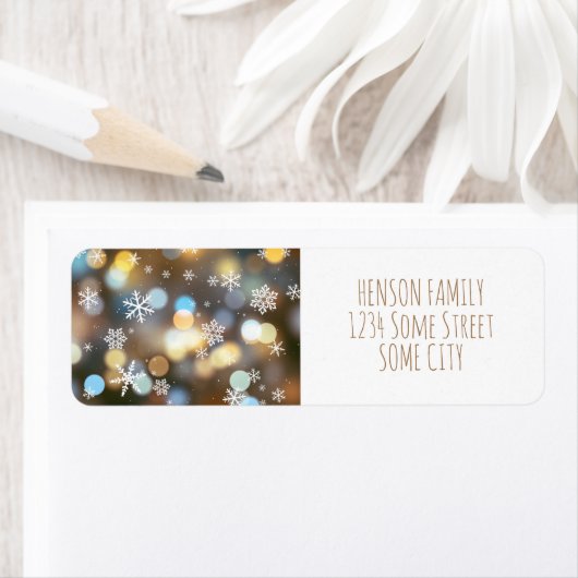 Bokeh Lights feestelijke kerstfeestdag Etiket (Insitu)