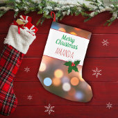 Bokeh Lights Festive Kleine Kerstsok