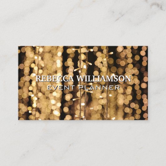Bokeh Lights | Gebeurtenisfeestdag Visitekaartje (Voorkant)